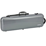 GEWA Violin Case, Air 2.1, Oblong, 4/4, Metallic Silver/Black, High Gloss