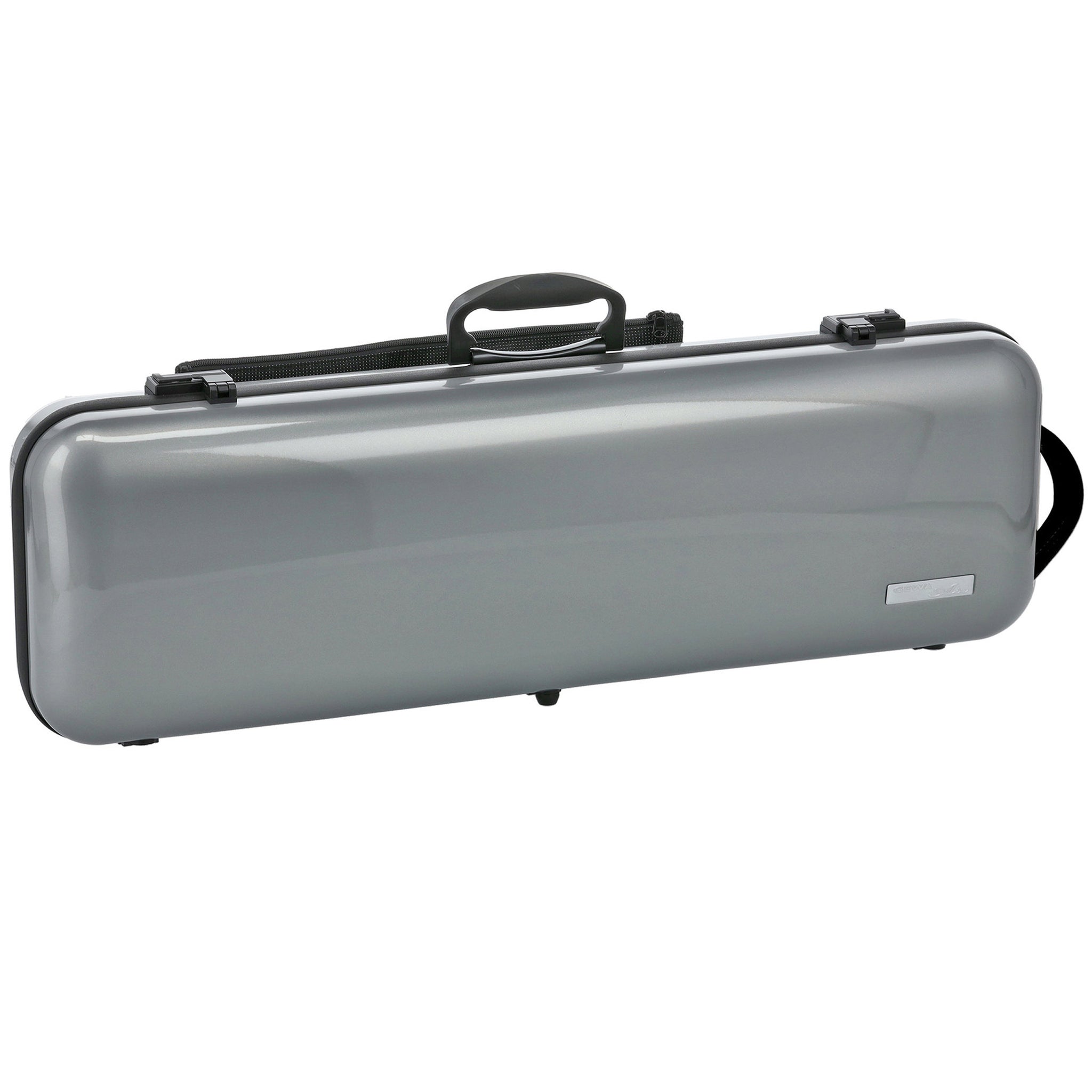 GEWA Violin Case, Air 2.1, Oblong, 4/4, Metallic Silver/Black, High Gloss