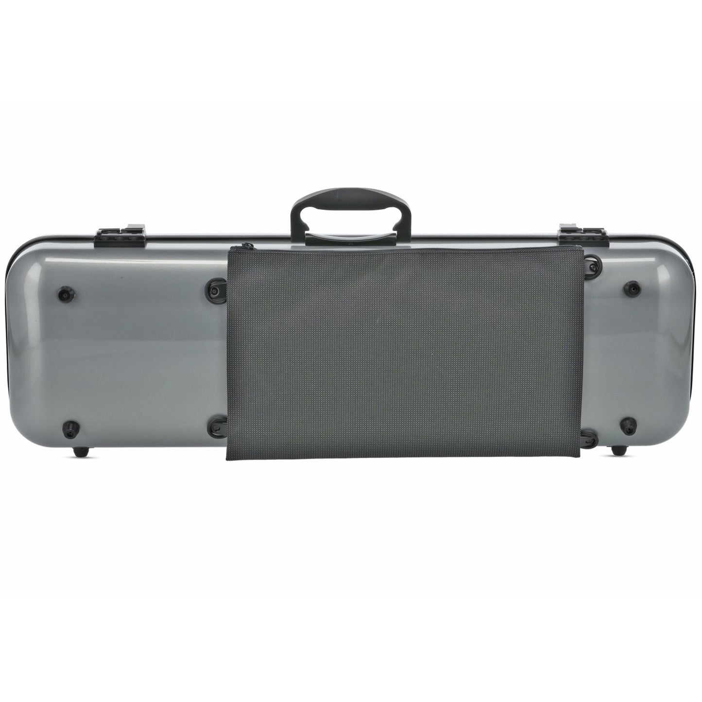 GEWA Violin Case, Air 2.1, Oblong, 4/4, Metallic Silver/Black, High Gloss