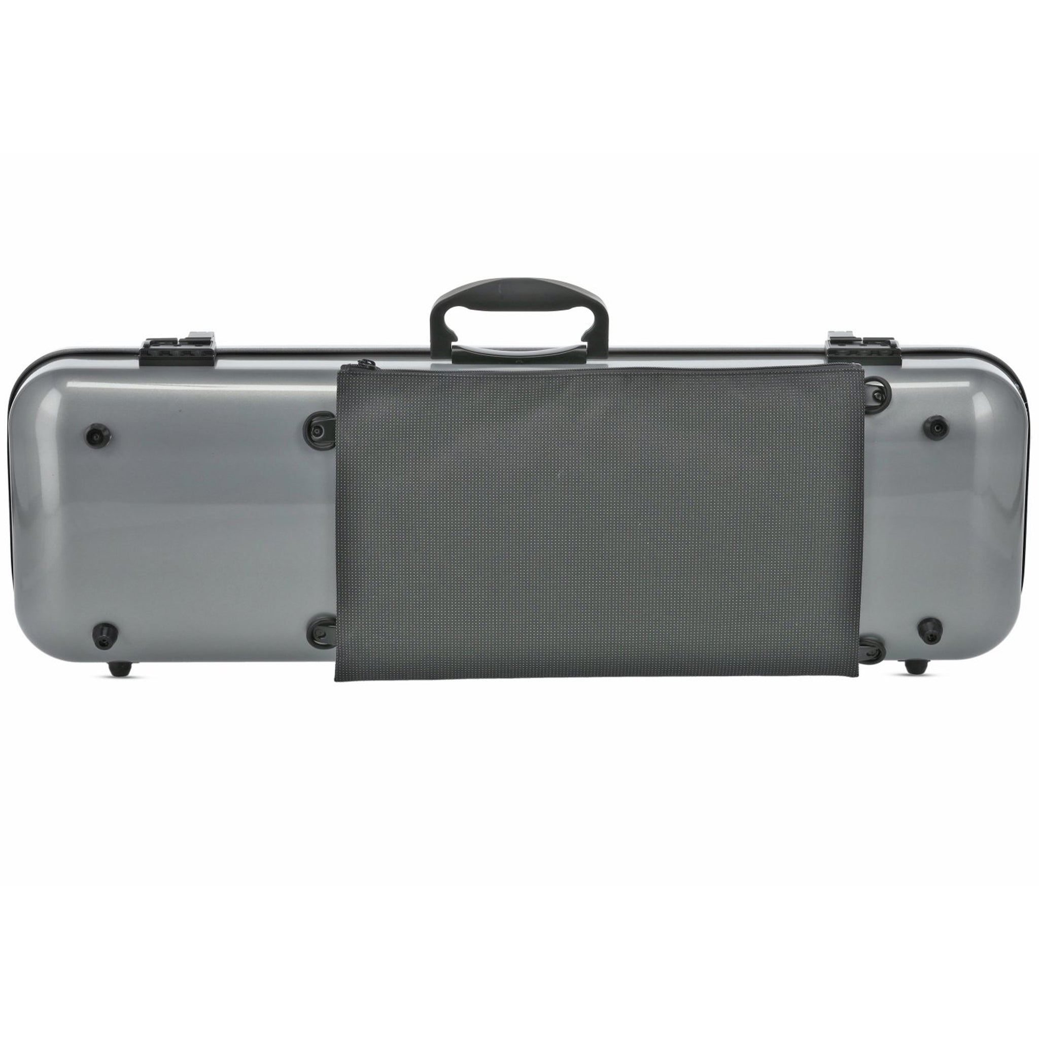 GEWA Violin Case, Air 2.1, Oblong, 4/4, Metallic Silver/Black, High Gloss