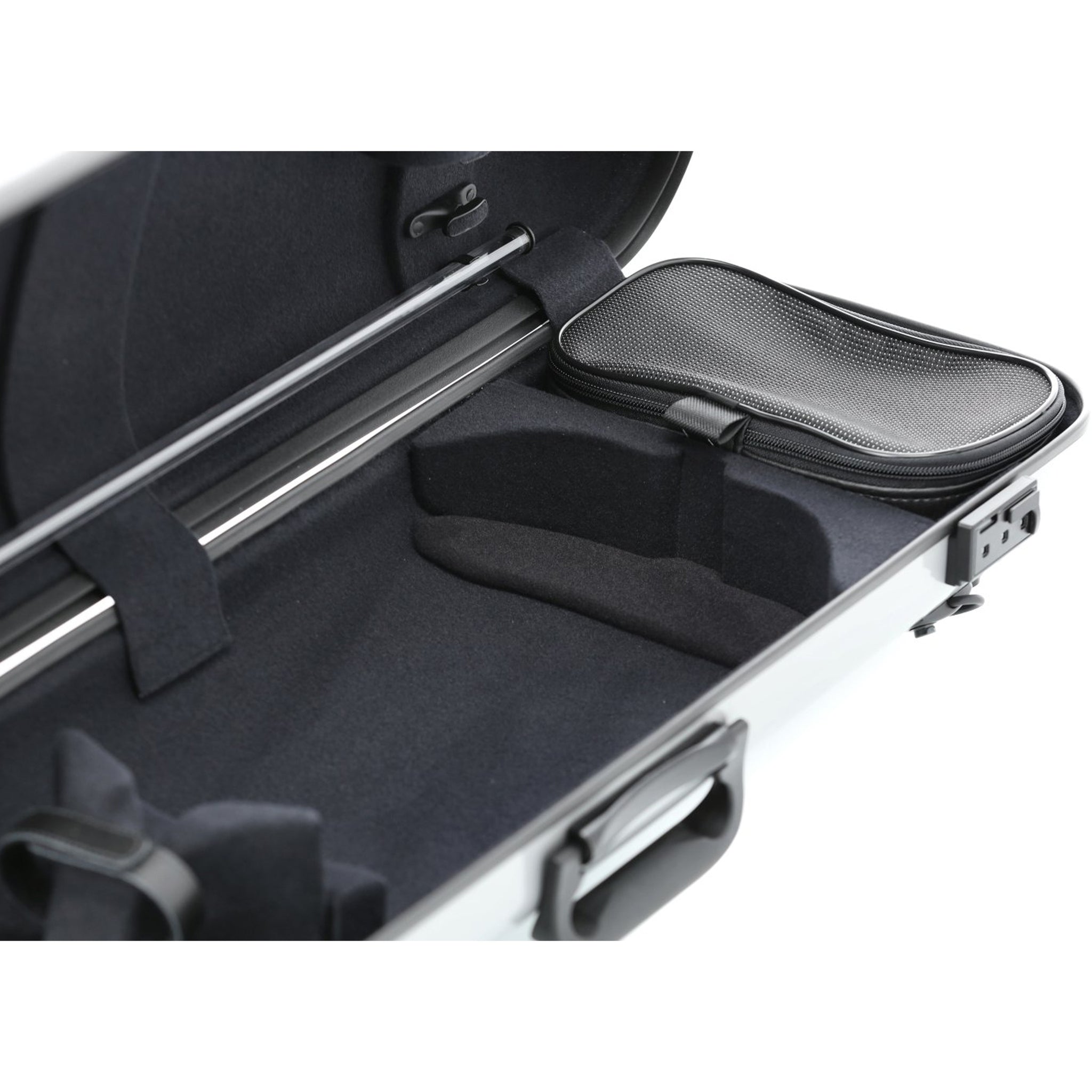 GEWA Violin Case, Air 2.1, Oblong, 4/4, Metallic Silver/Black, High Gloss
