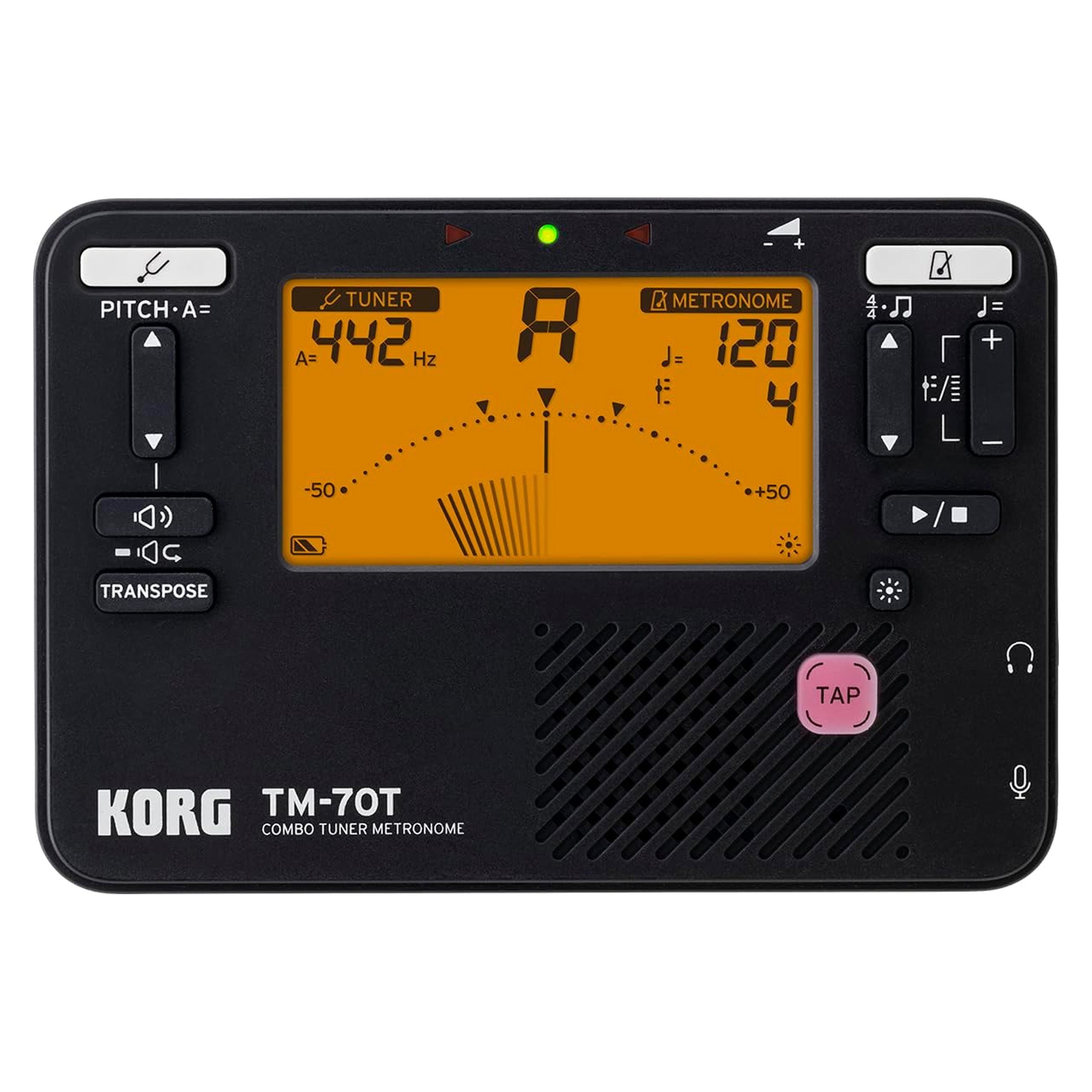 Korg TM-70 Handheld Tuner-Metronome Black