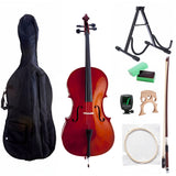 D'Luca Meister Student Cello Package 1/10 Size w/Stand, Bag, Tuner, Rosin & Bow