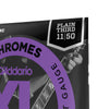 D'Addario 11-50 Jazz Light, Plain Third, XL Chromes Electric Guitar Strings