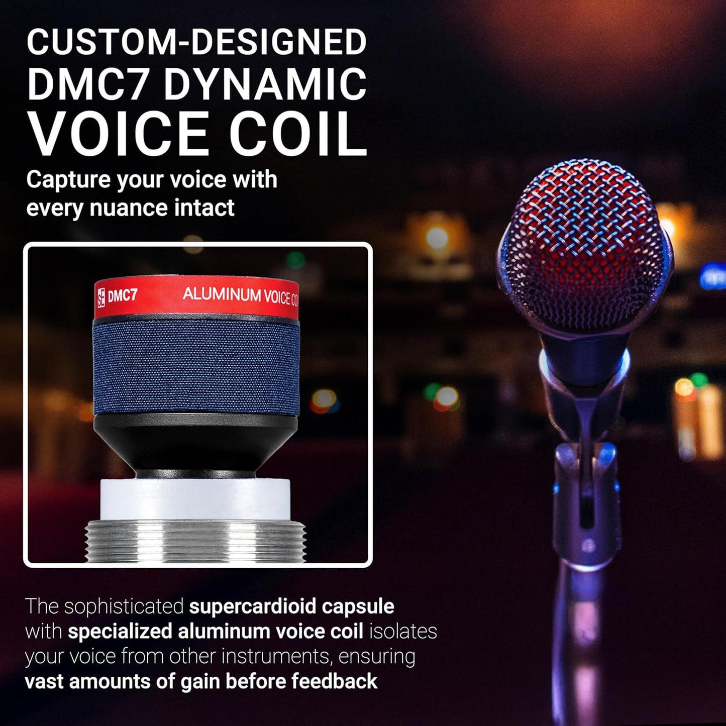 sE Electronics V7 Mic Capsule, Supercardioid for Shure Wireless White MP03 pouch