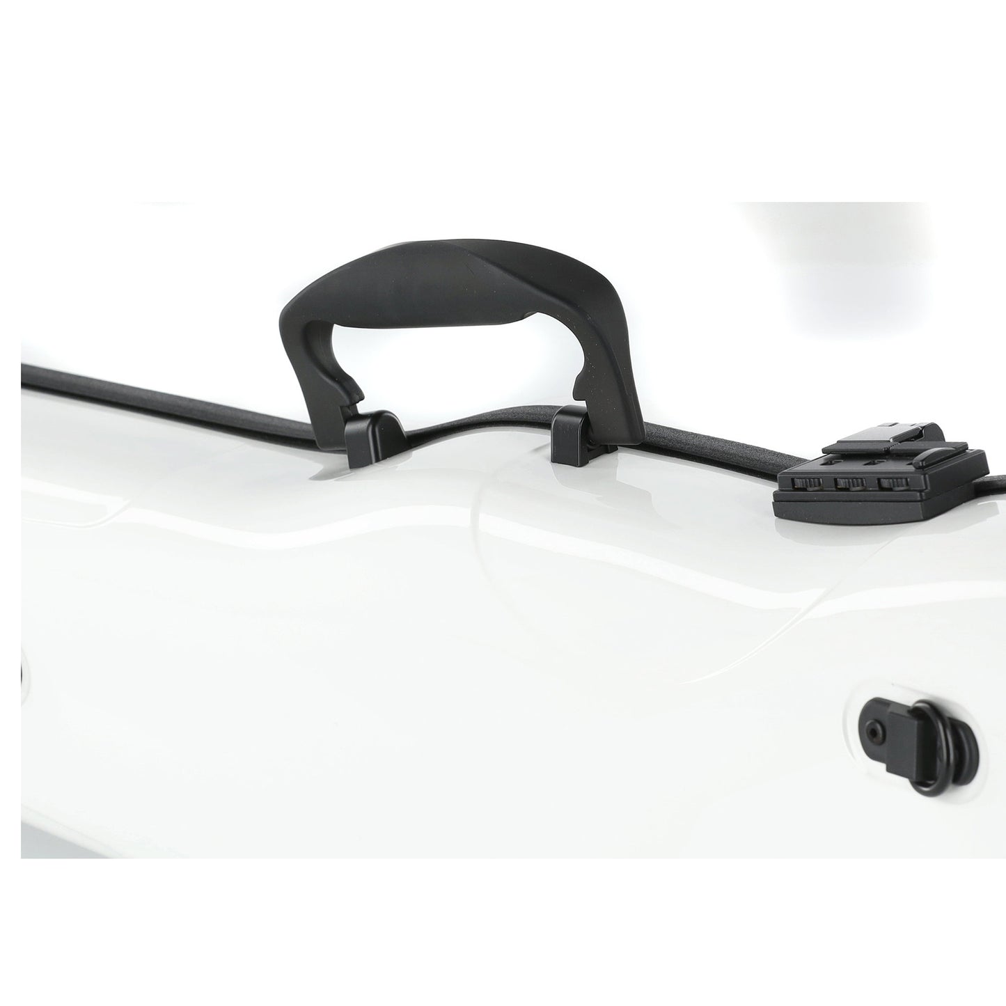 GEWA Violin Case, Air 1.7, Shaped, 4/4, White/Black, High Gloss, w/Subway Handle