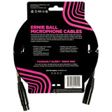 Ernie Ball Braided XLR Microphone Cable Male/Female 5ft - Black