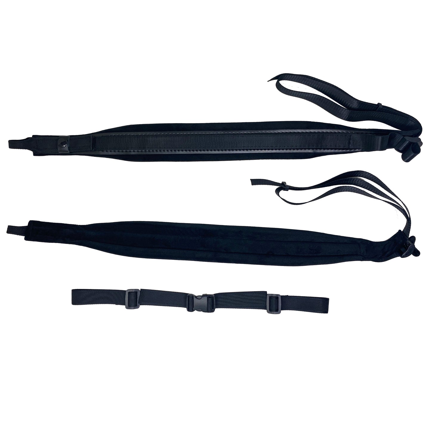 D'Luca Super Soft Velvet Accordion Harness Straps Black