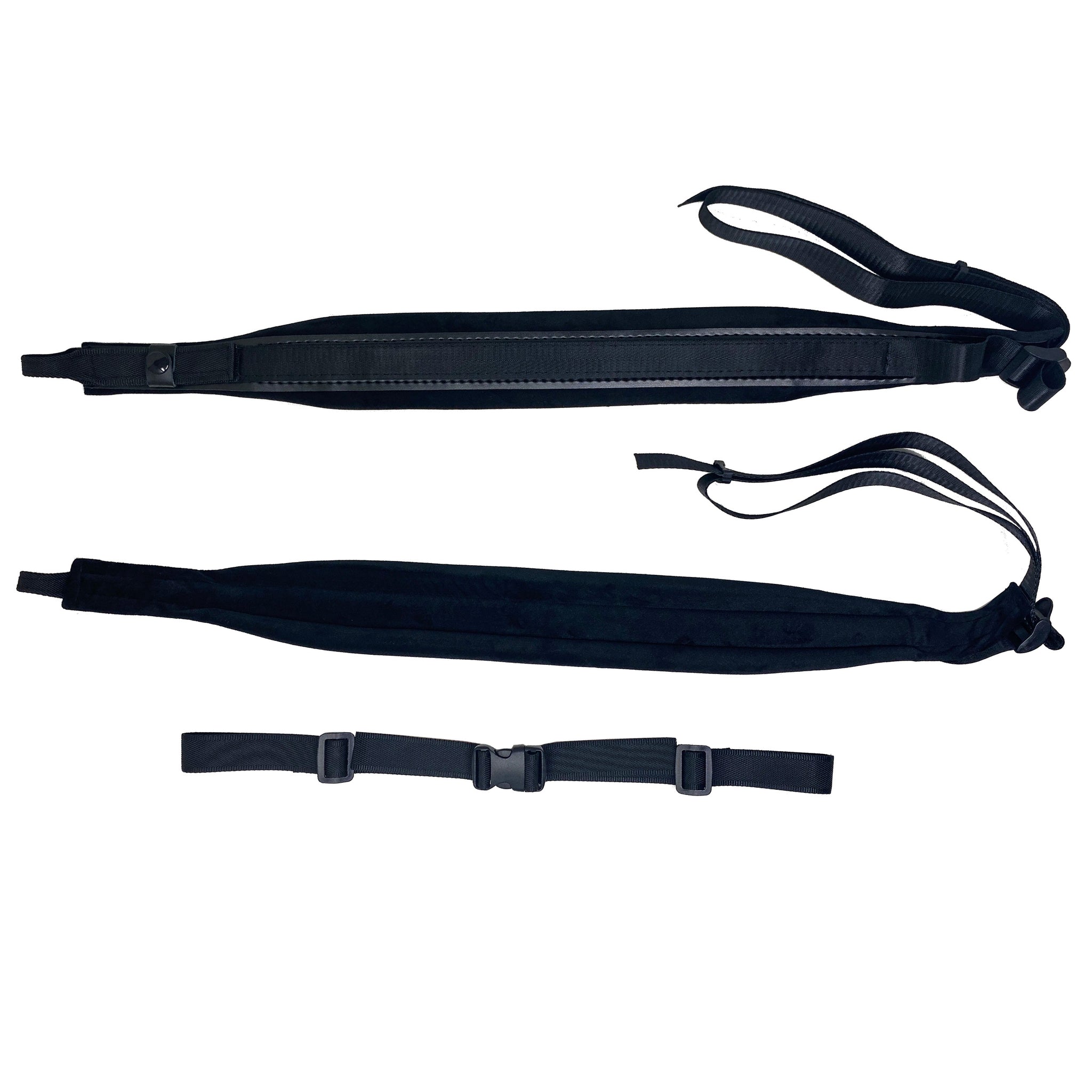 D'Luca Super Soft Velvet Accordion Harness Straps Black