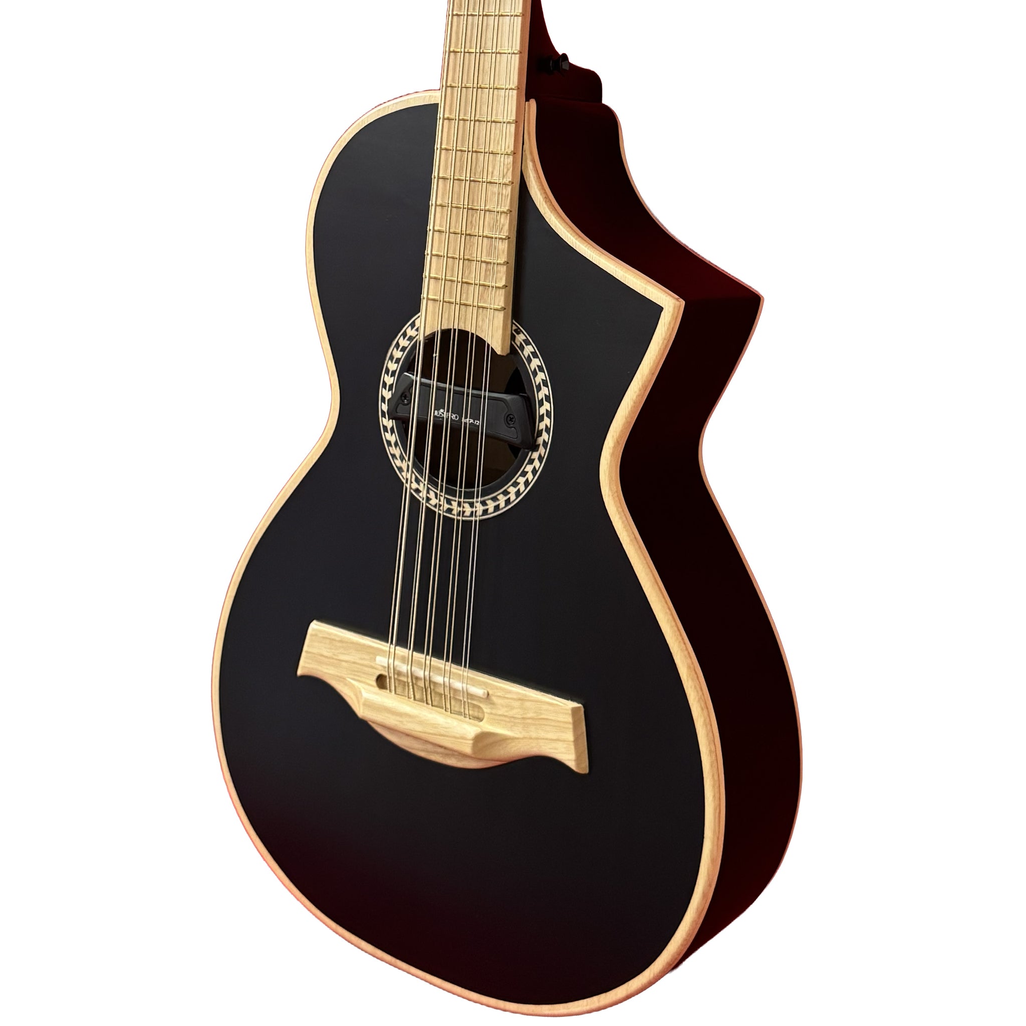 D'Luca Artisan Acoustic Electric Bajo Quinto, Onyx