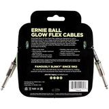 Ernie Ball Flex Instrument Cable Straight/Straight 10ft - Glow in Dark