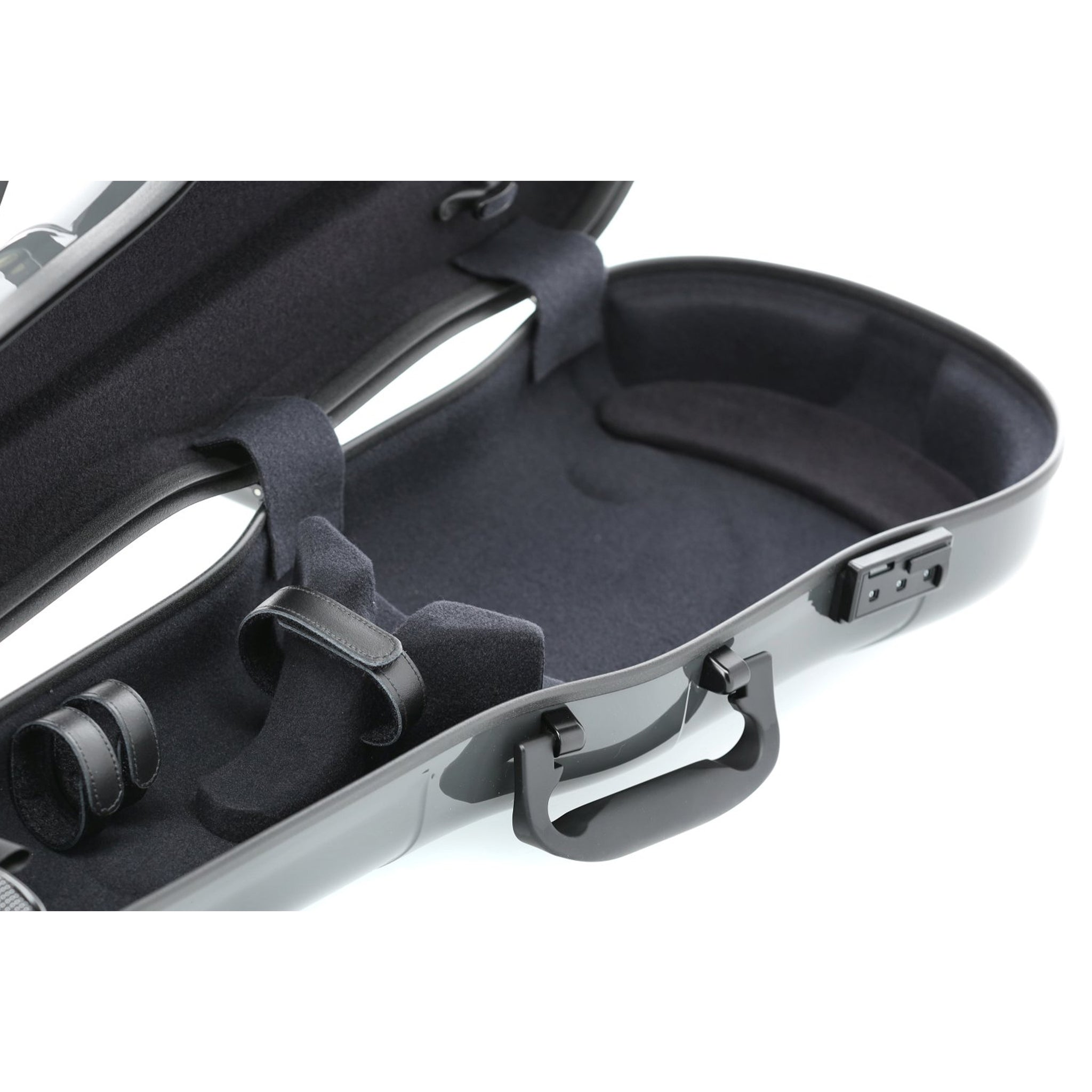 GEWA Violin Case, Air 1.7, Shaped, 4/4, Grey/Black, High Gloss, w/Subway Handle