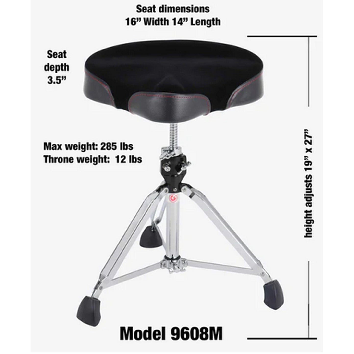 Gibraltar 9000 Series 16" Cordura Saddle Drum Throne