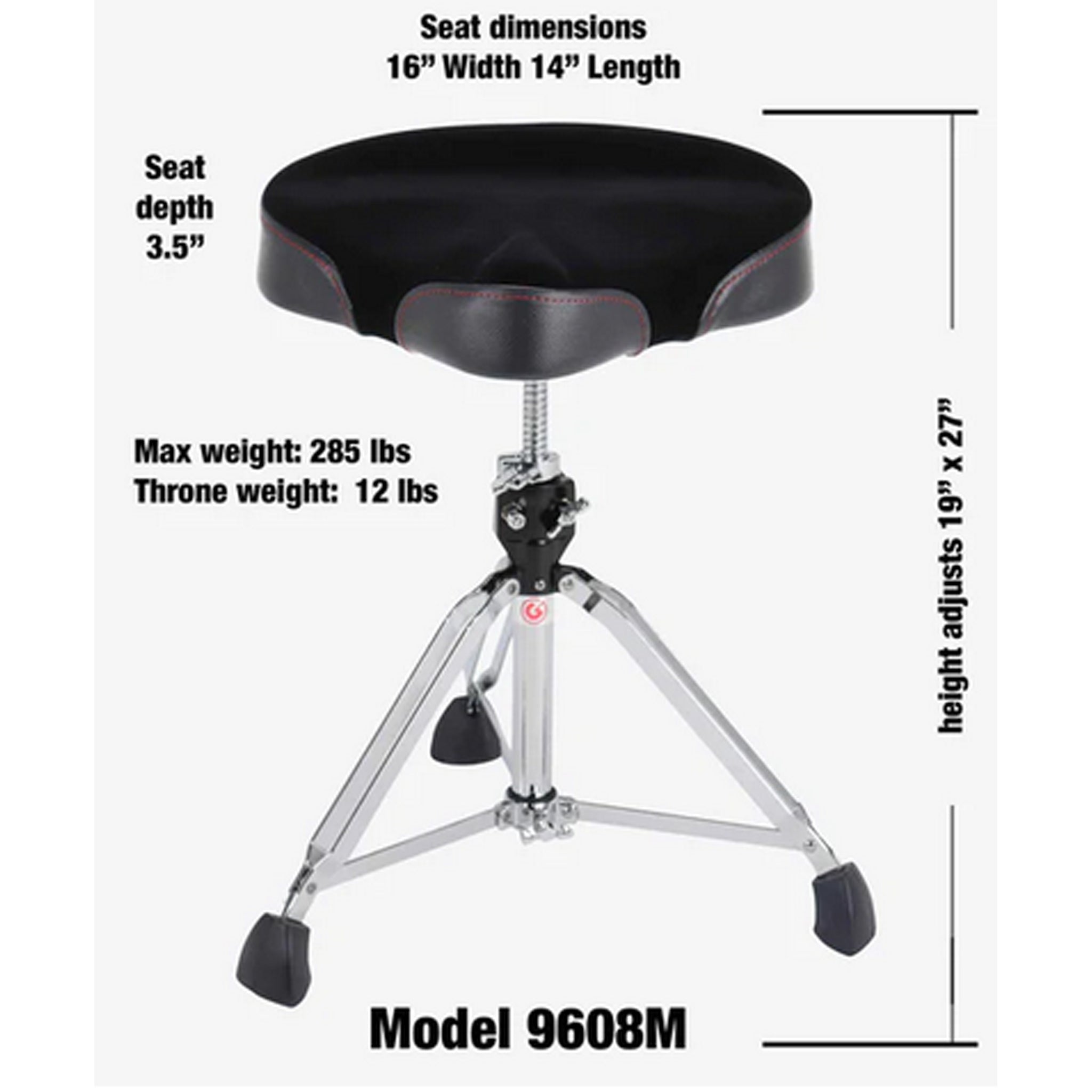 Gibraltar 9000 Series 16" Cordura Saddle Drum Throne
