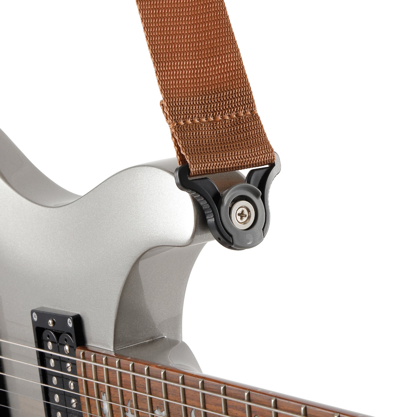 D'Addario Auto Lock Guitar Strap, Brown