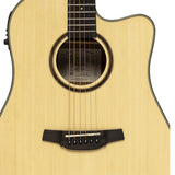 Crafter Silver Series 250, Dreadnought Acoustic-Electric Guitar With Cutaway