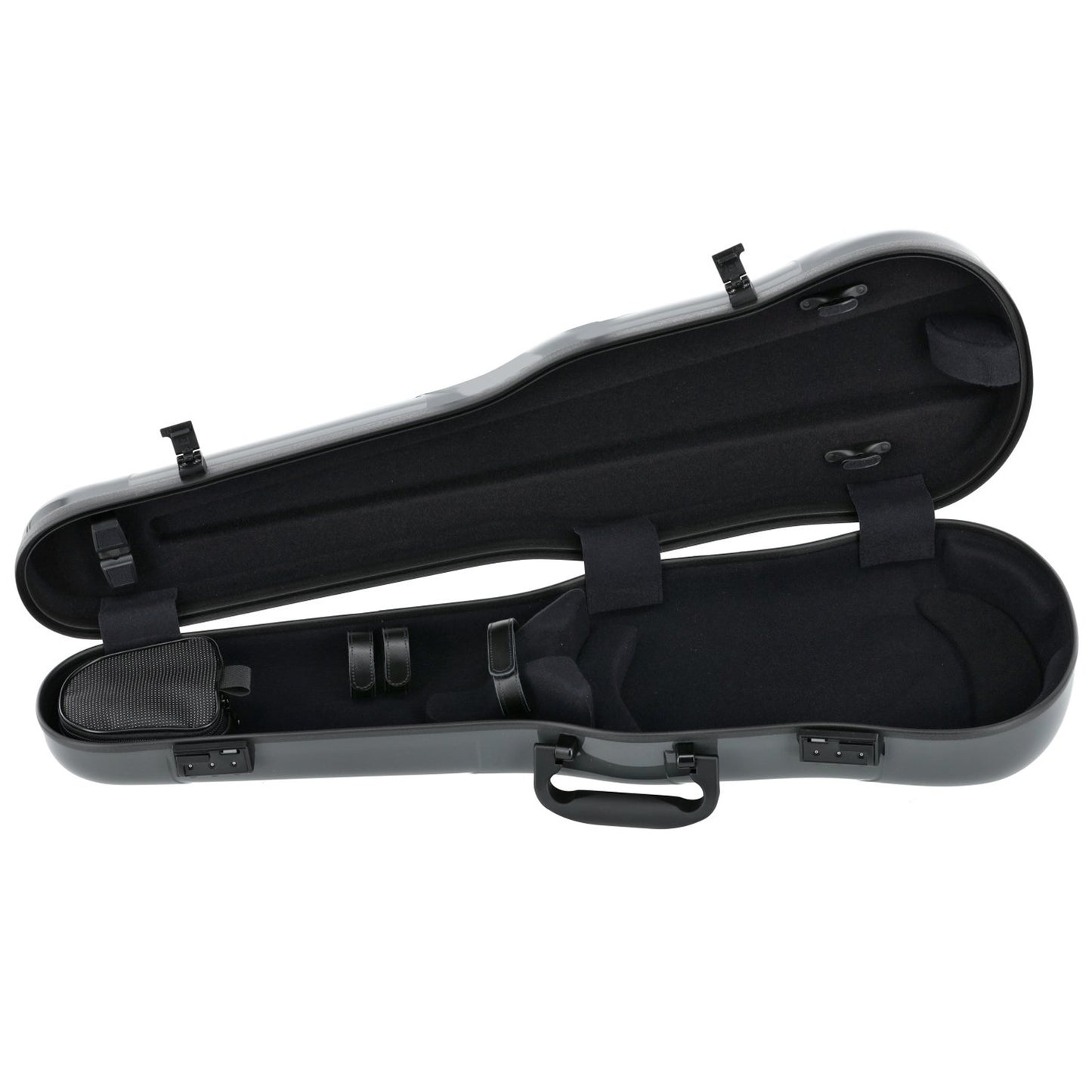 GEWA Violin Case, Air 1.7, Shaped, 4/4, Grey/Black, High Gloss, w/Subway Handle