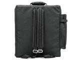D'Luca Heavy Duty Waterproof Accordion Gig Bag 12 Bass Accordions, 1,2 and 3 Row Buttons, Panther, Corona, Black
