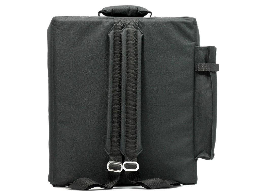 D'Luca Heavy Duty Waterproof Accordion Gig Bag 12 Bass Accordions, 1,2 and 3 Row Buttons, Panther, Corona, Black