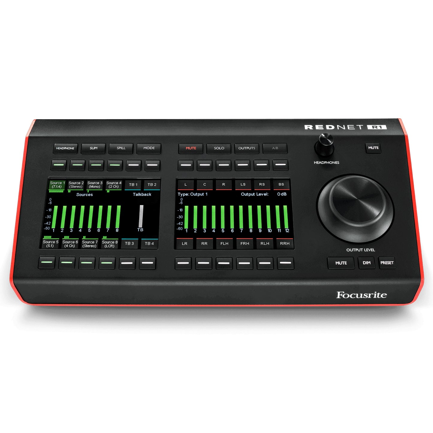Focusrite Pro RedNet R1 Desktop Remote Controller for Red Interfaces
