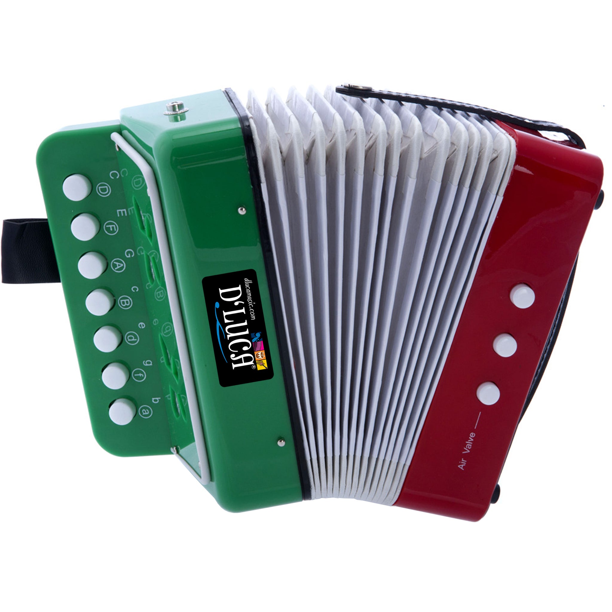 D'Luca Kids Series Button Accordion, Mexican Flag