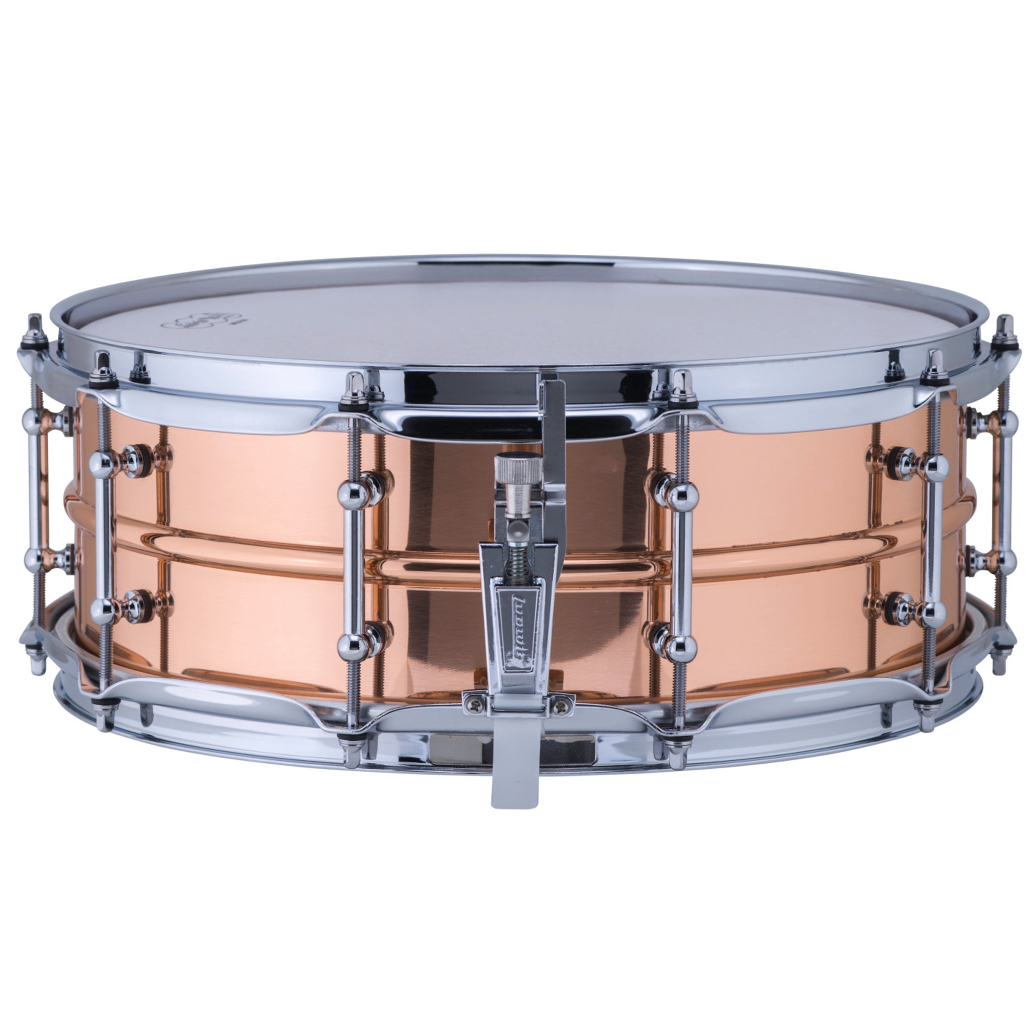 Ludwig LC660T Copper Phonic 5x14 Smooth Polished Shell, Tube Lugs Snare Drum