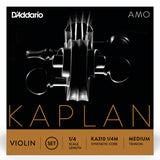 D'Addario Kaplan Amo Violin String Set, 1/4 Scale, Medium Tension