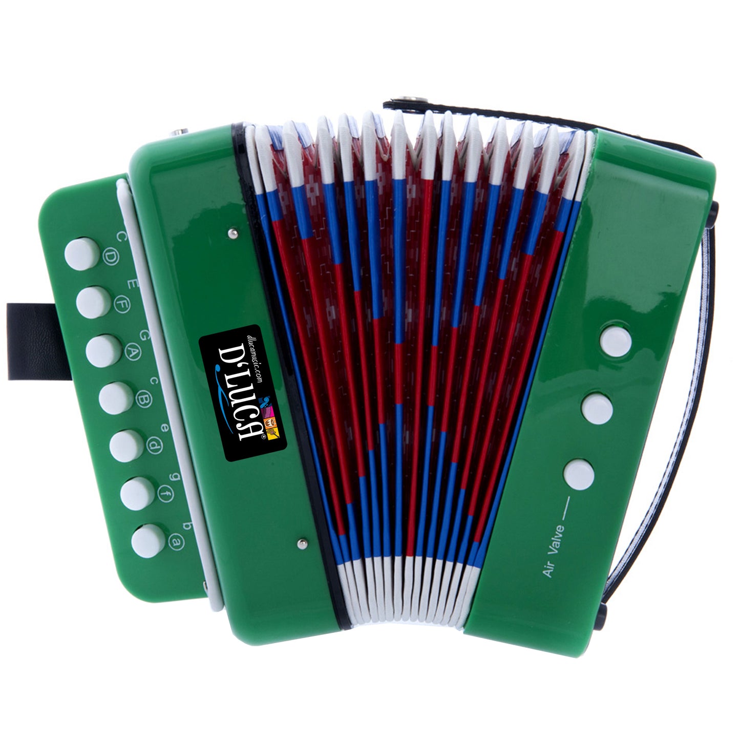 D'Luca Kids Series Button Accordion, Green