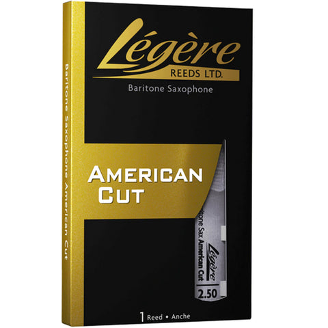 Legere Baritone Saxophone Reed, American Cut, Strength 2.50