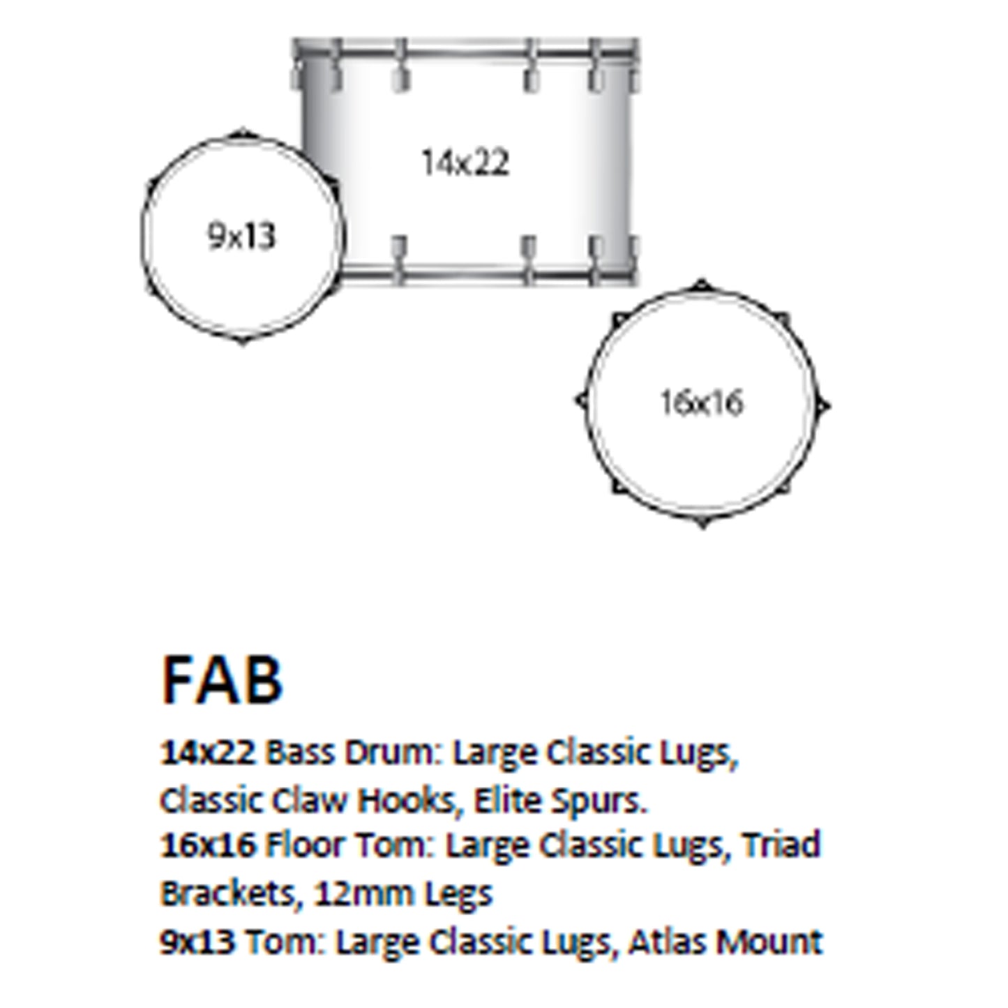 Ludwig Vistalite Fab 3-piece Acoustic Drum Set Shell Pack Purple