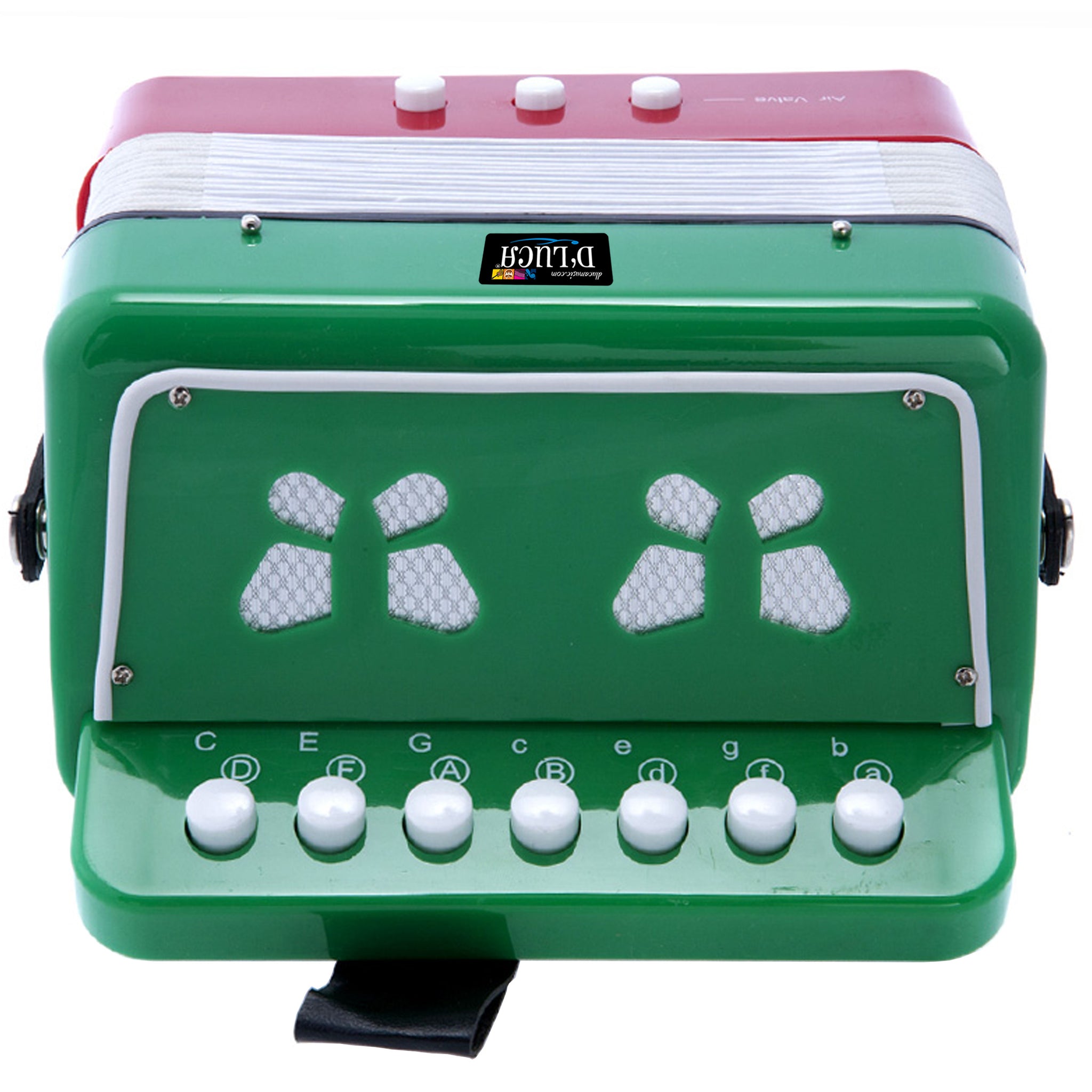 D'Luca Kids Series Button Accordion, Mexican Flag