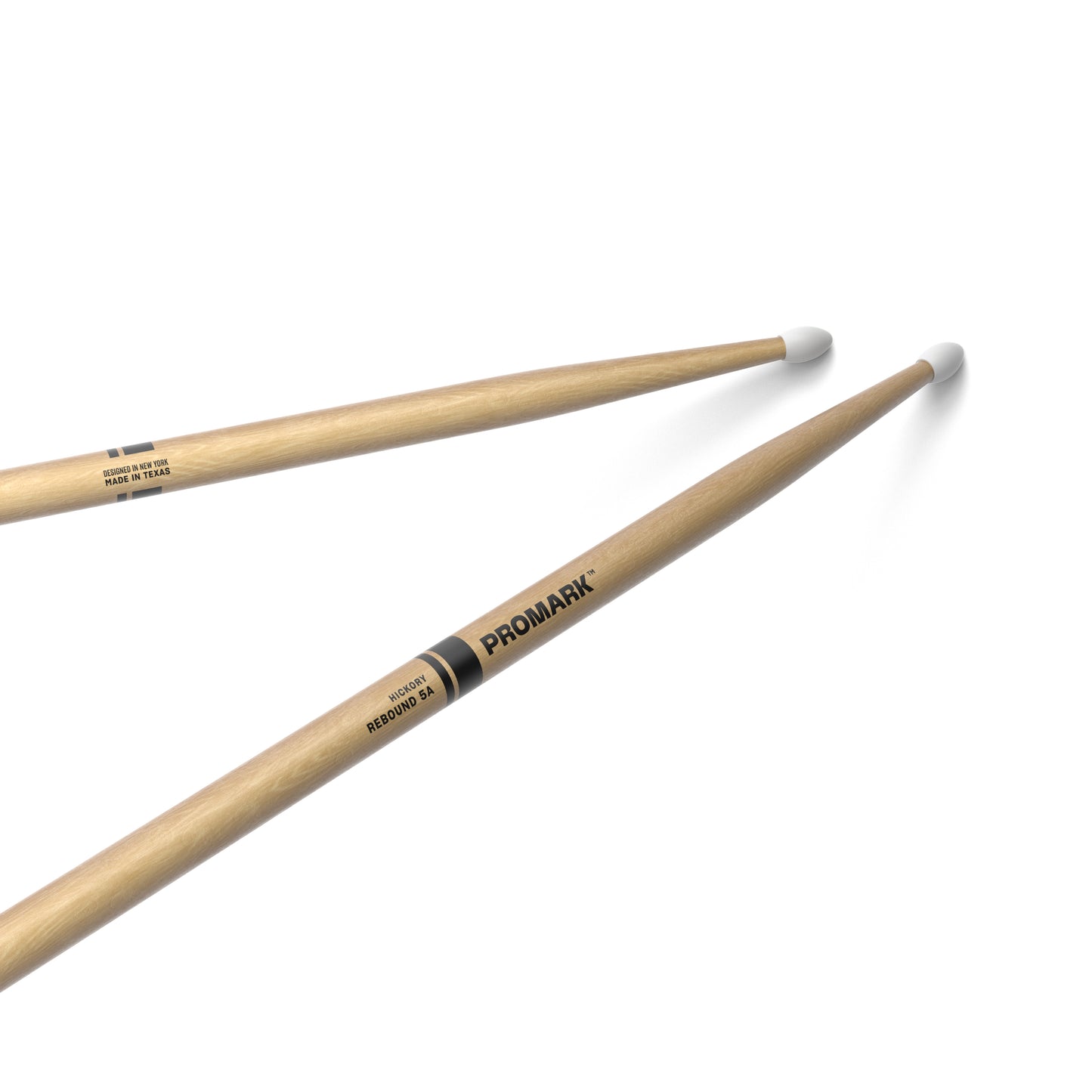 ProMark Rebound 5A Hickory Drumsticks, Oval Nylon Tip