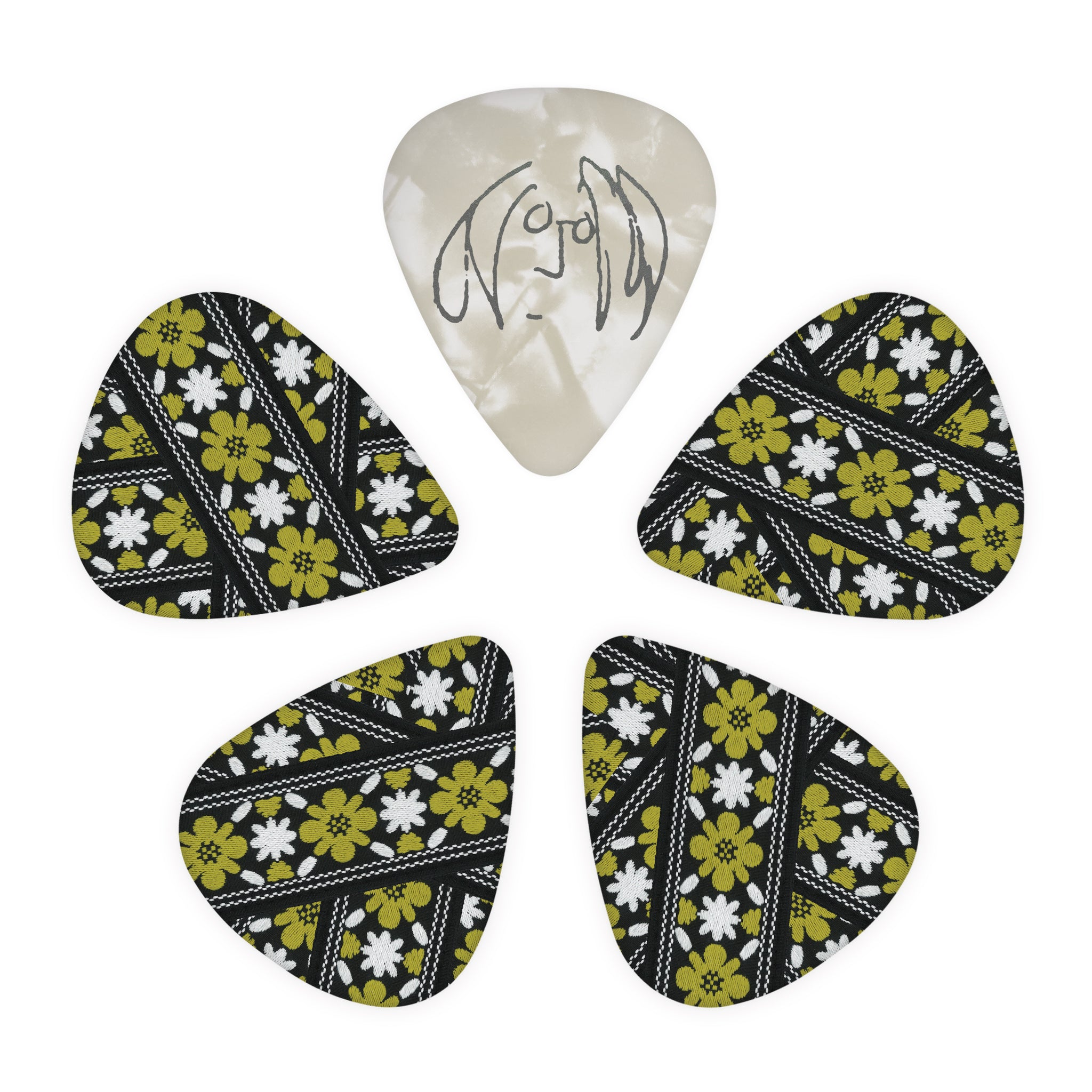D'Addario John Lennon Rooftop Guitar Picks, Medium Gauge (.70mm) 10-Pack