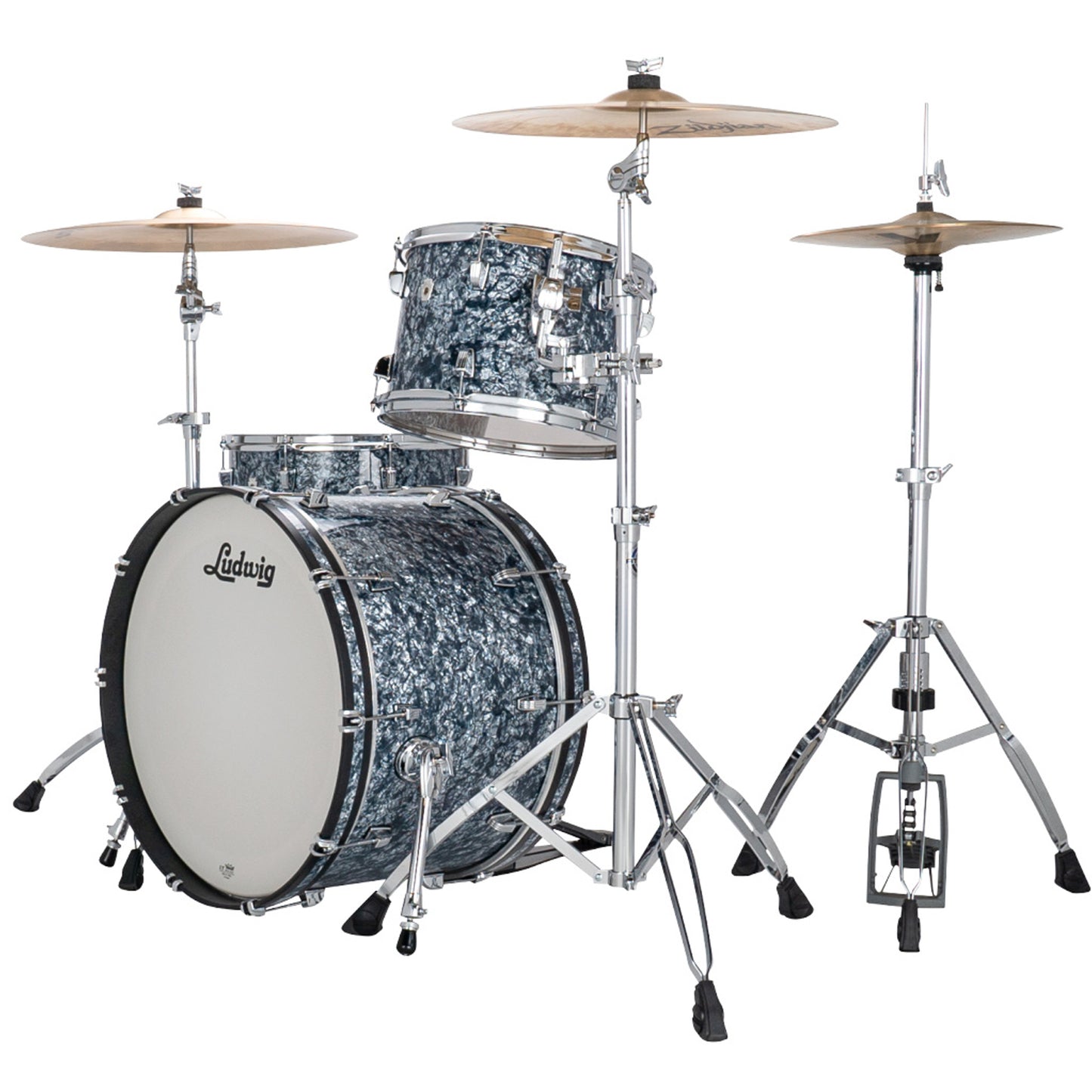 Ludwig NeuSonic FAB 3-piece Acoustic Drum Set Shell Pack Steel Blue Pearl