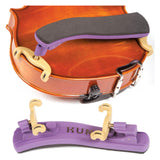 Kun Violin Shoulder Rest, Collapsible, 1/4-1/16, Purple