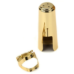 thumbnail image 2 of Rovner Dark Series Alto Sax Ligature And Cap - Standard, Gold, For Sax/Clarinet 2 of 2