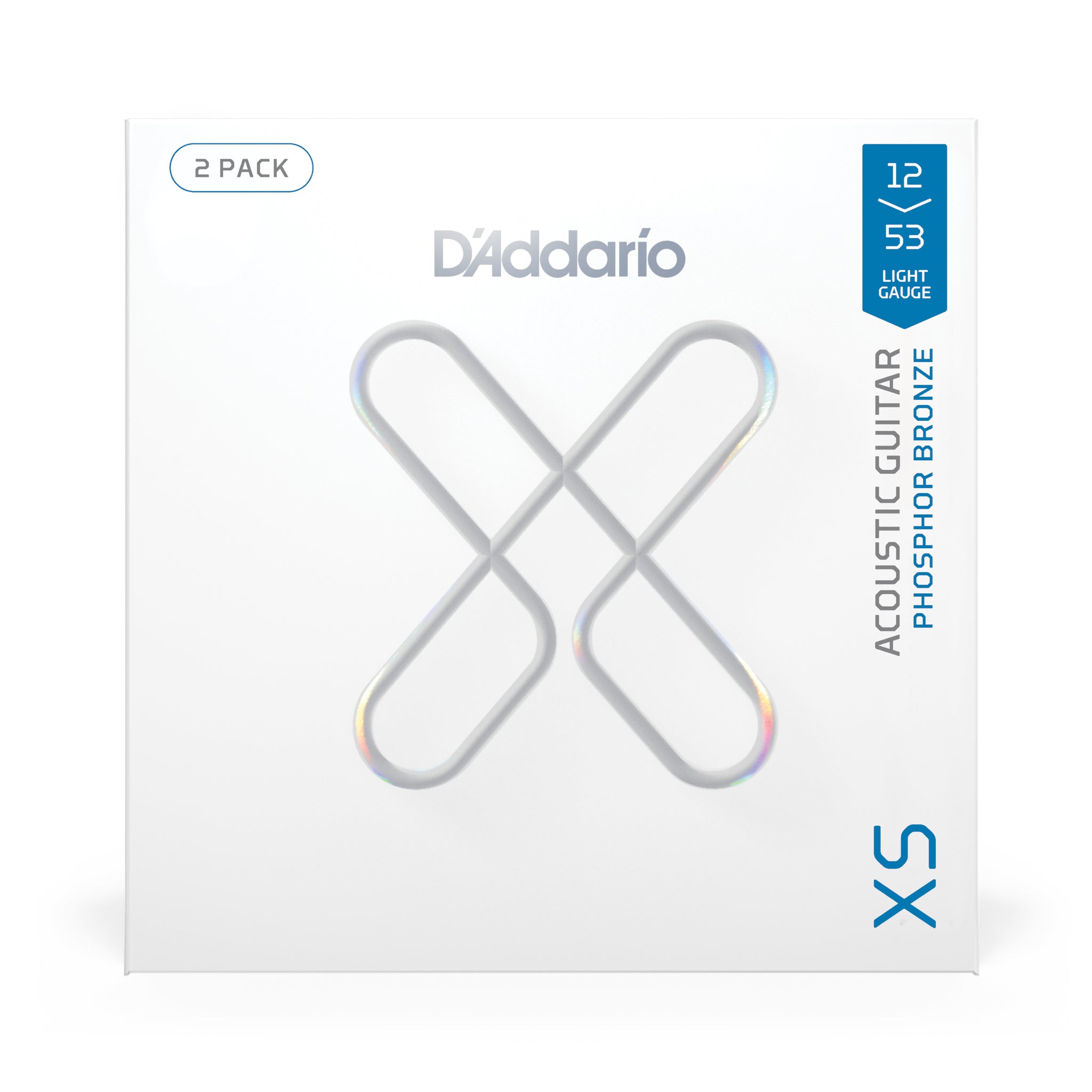 D'Addario 12-53 Light Coated Acoustic Guitar Strings 2-Pack
