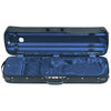 GEWA Violin Case, Atlanta, Oblong, 4/4, Black/Diamond-Pattern Blue