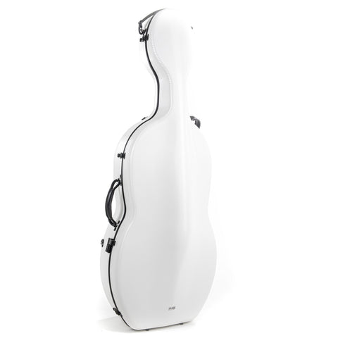 PURE by GEWA Cello Case, Polycarbonate 4.8, White w/Wheels