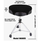 Gibraltar 9000 Series 18" Cordura Saddle Drum Throne