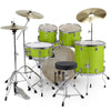 Dixon Spark 5pc Drum Set Key Lime Sparkle Complete Outfit
