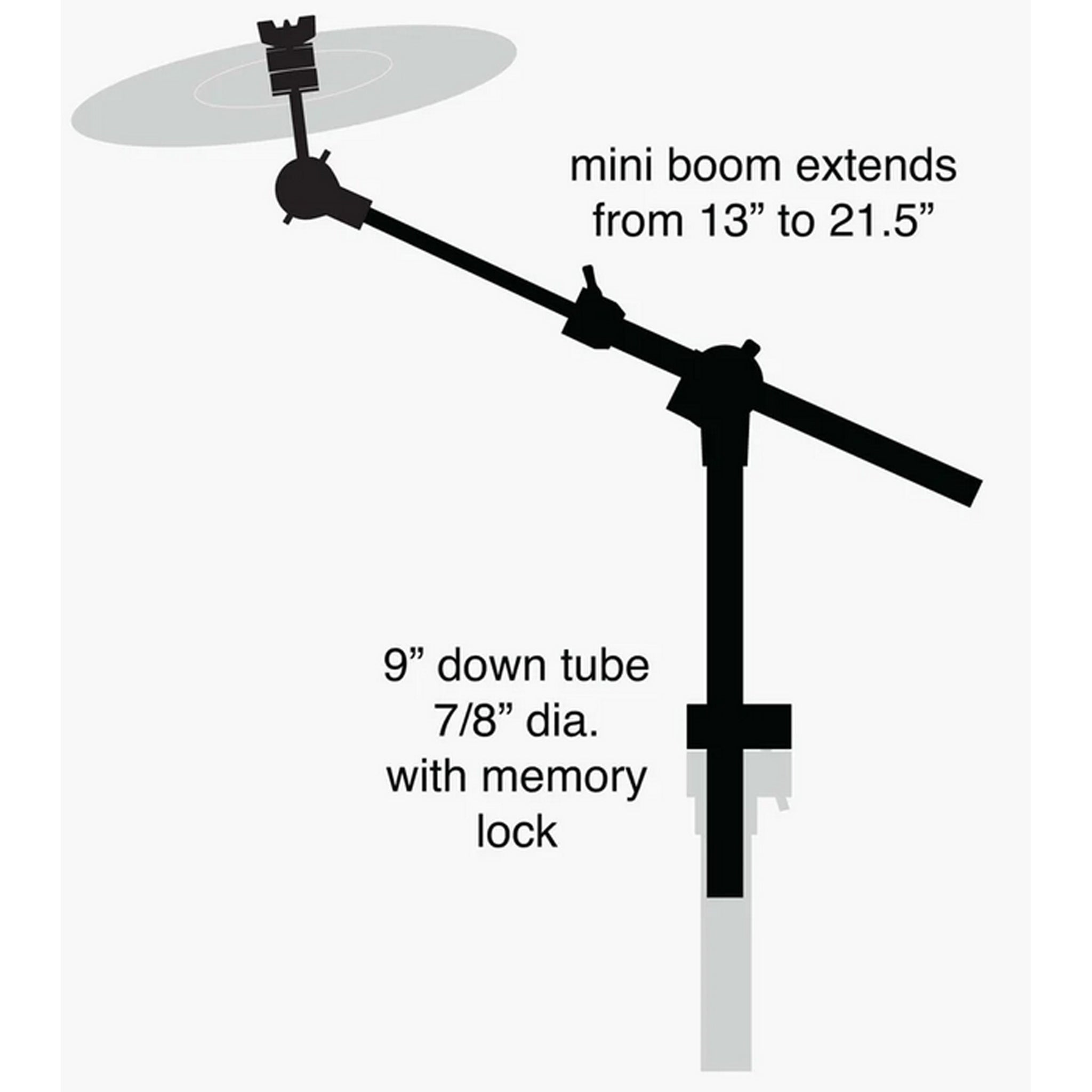 Gibraltar SC-EXMBBT Extendable Cymbal Boom Arm with Gearless Brake Tilter