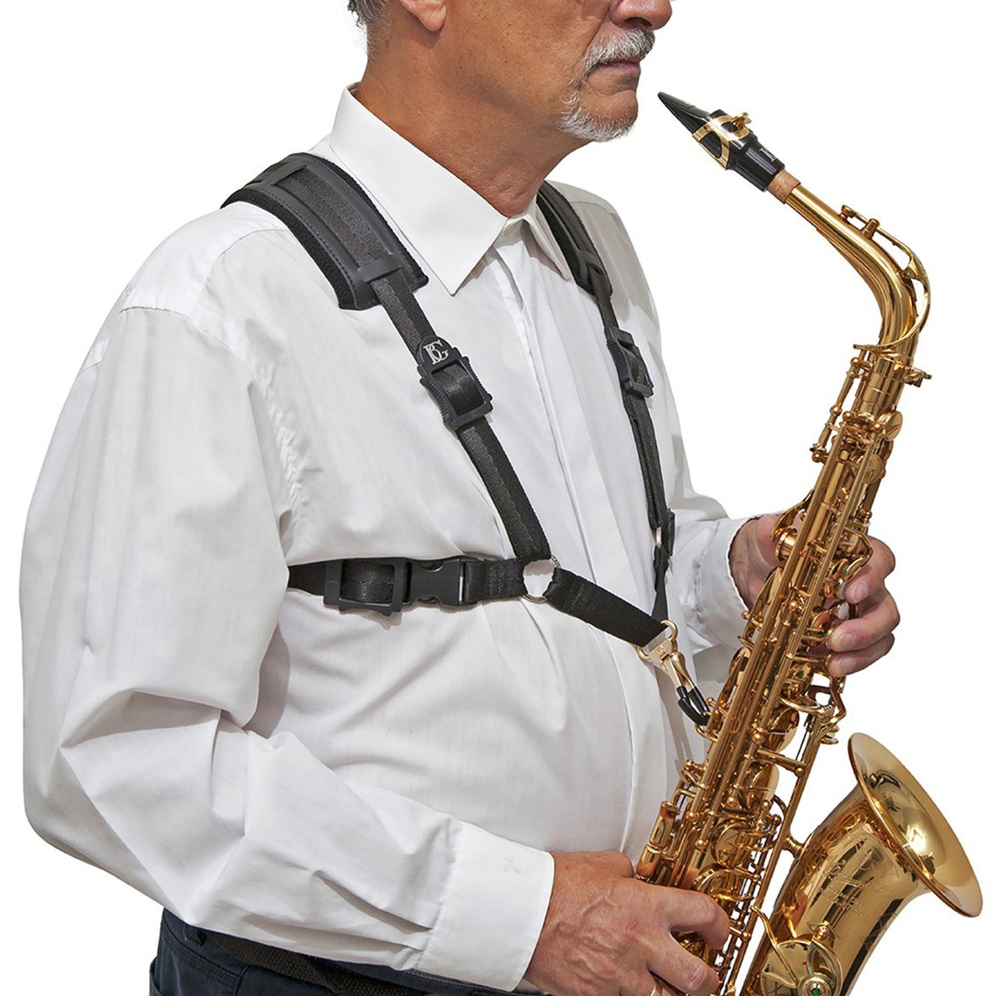 BG Saxophone Comfort Harness for Men, Metal Snap Hook, S40CMSH