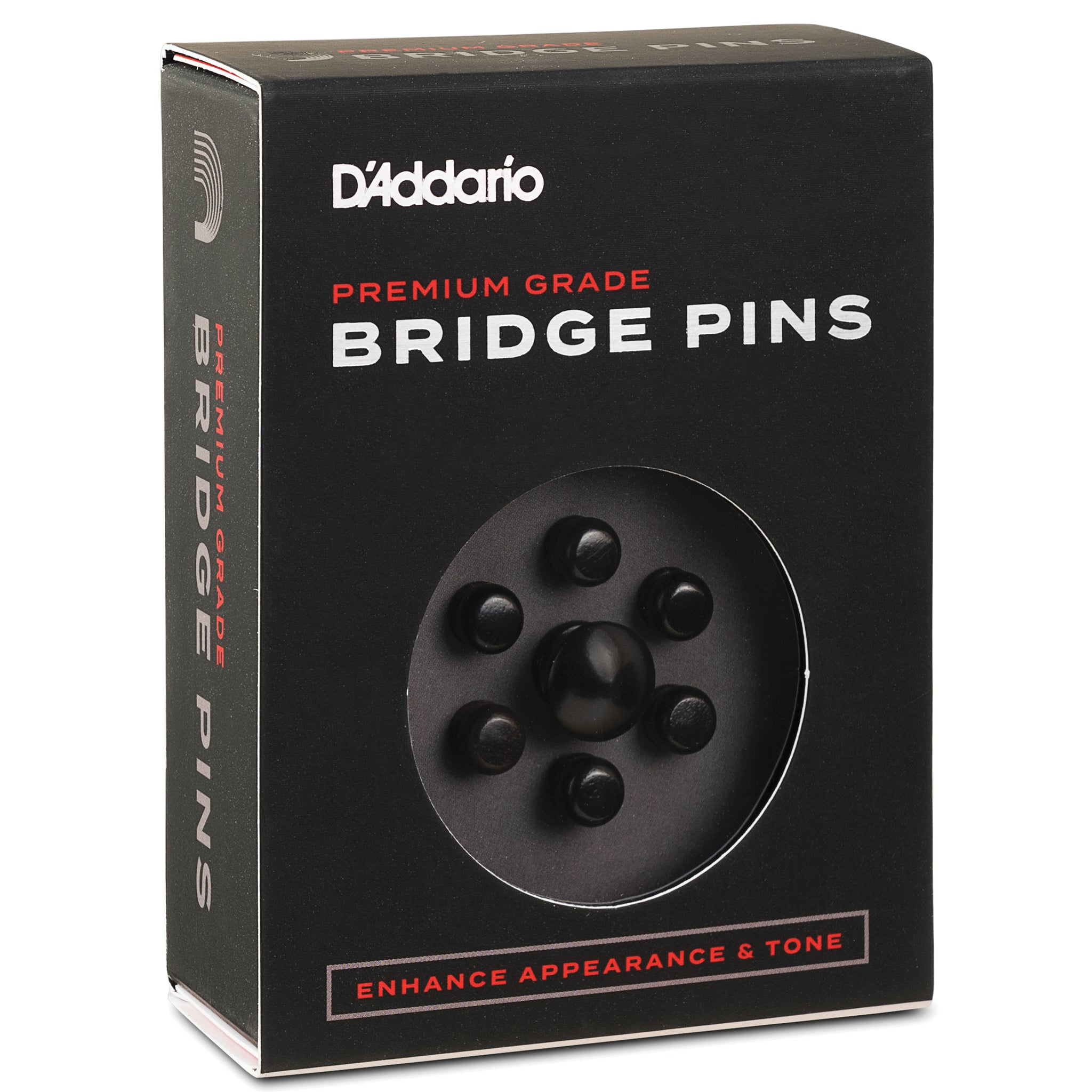 D'Addario Ebony Bridge Pins with End Pin Set, Ebony