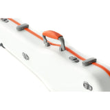 PURE by GEWA Violin Case, Polycarbonate Fun, Shaped, White/Orange, w/Subway Handle
