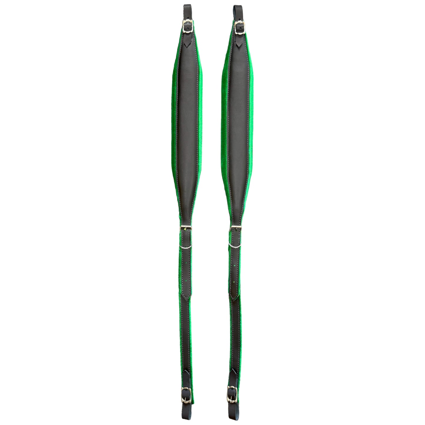 D'Luca MX3 Leather Accordion Straps Green/Black