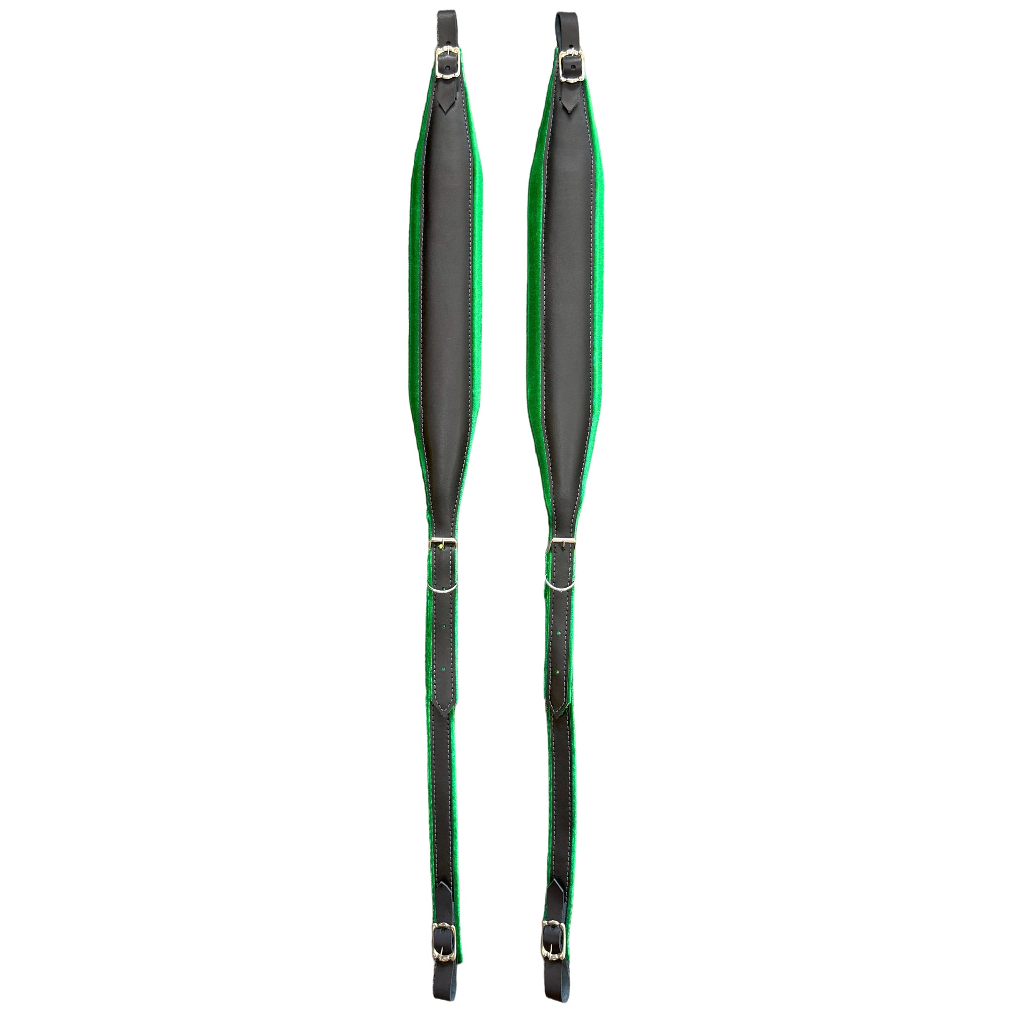 D'Luca MX3 Leather Accordion Straps Green/Black