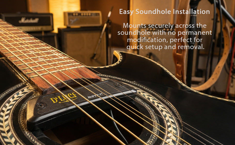 D’Luca Bajo Quinto and Bajo Sexto Passive Soundhole Pickup Single Coil