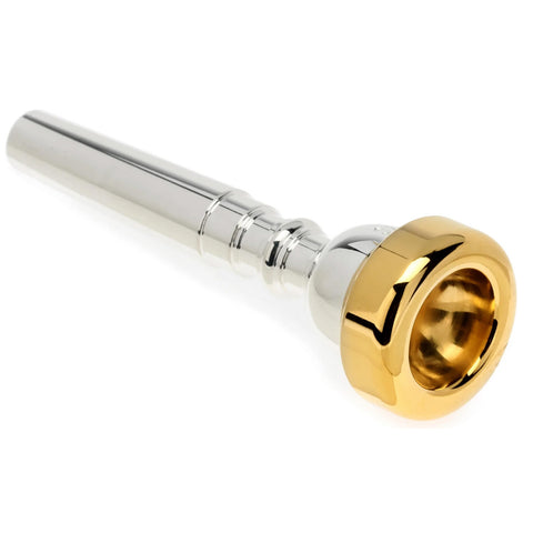 Bach Classic Silver Plated Trumpet Mouthpiece with Gold-plated Rim 7C