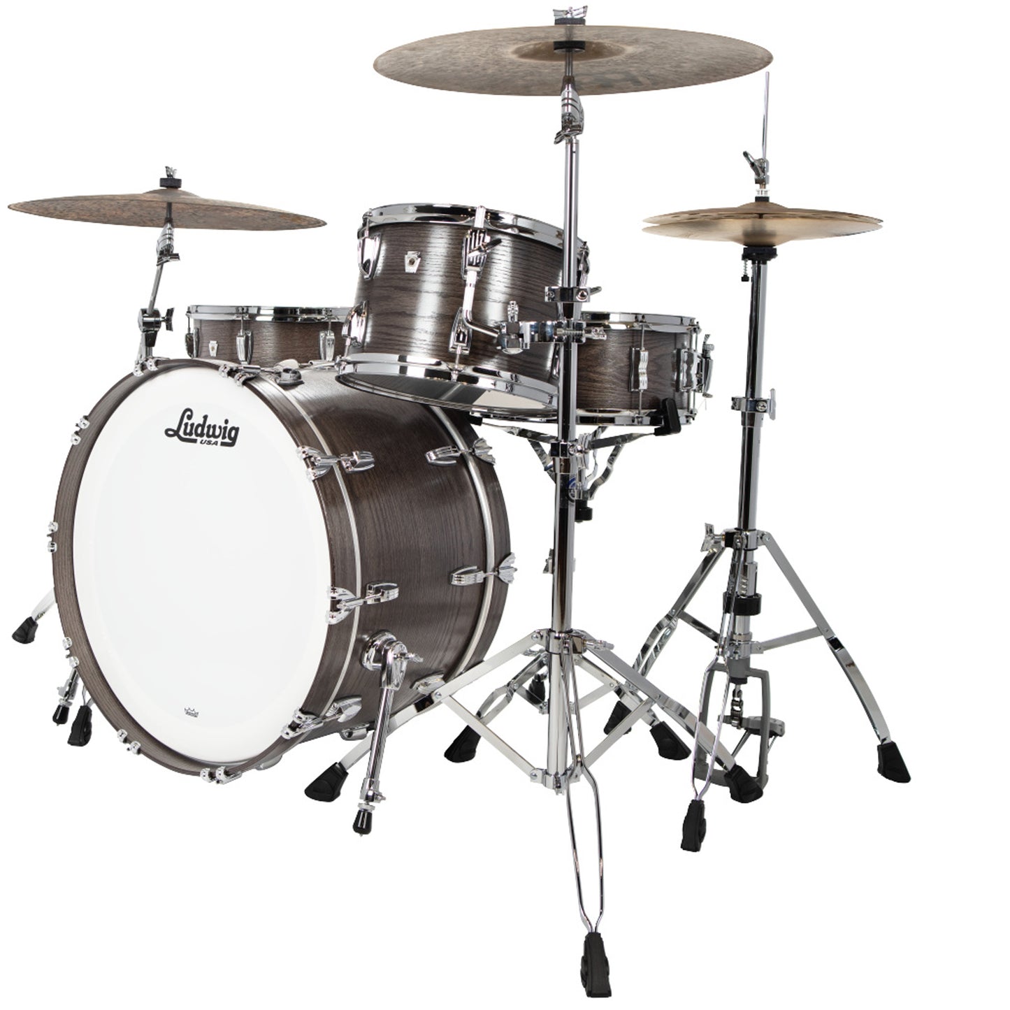 Ludwig Classic Oak Pro Beat 3-piece Acoustic Drum Set Shell Pack Smoke